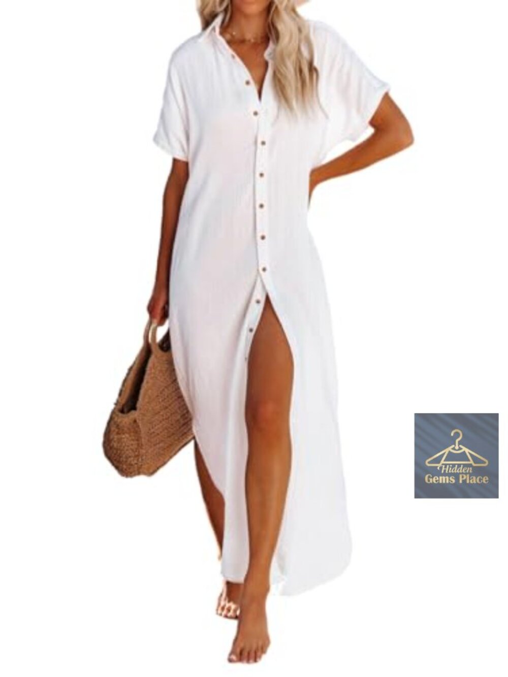Womens Lightweight Button Down Swimsuit Coverup Beach Cardigan